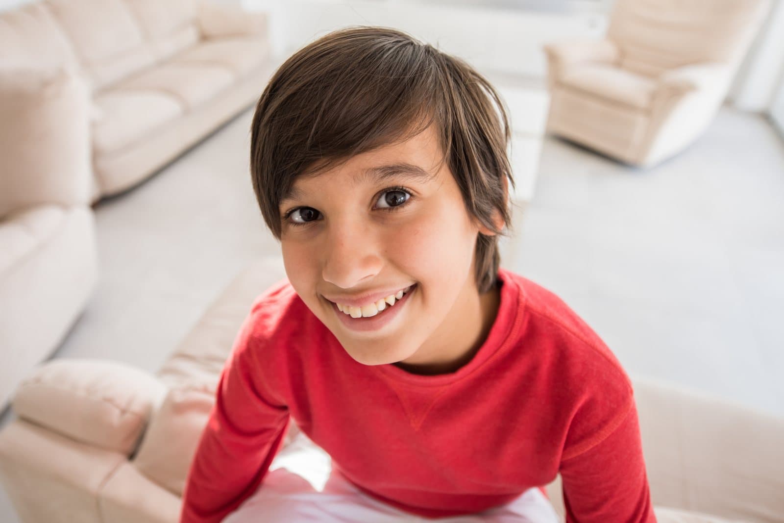 Smiling school-age boy after sealant and fluoride treatment at Brampton Smiles in Brampton